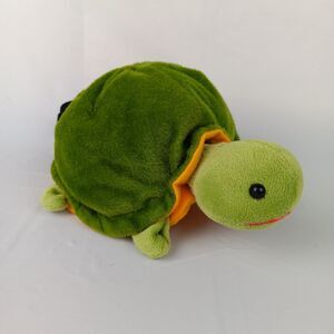 Beleduc Green Turtle Tortoise Hand Puppet Plush 10 inch Stuffed Animal Toy